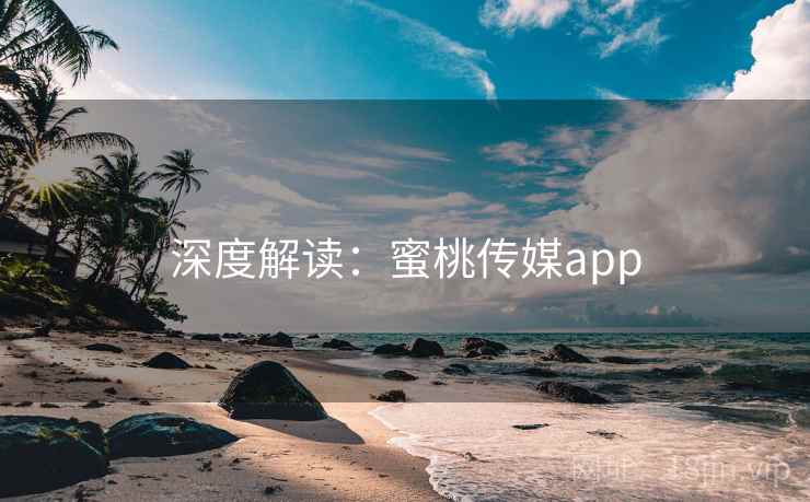 深度解读：蜜桃传媒app