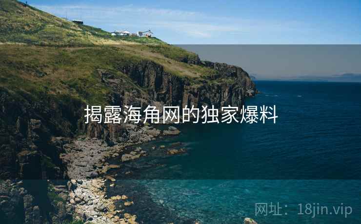 揭露海角网的独家爆料