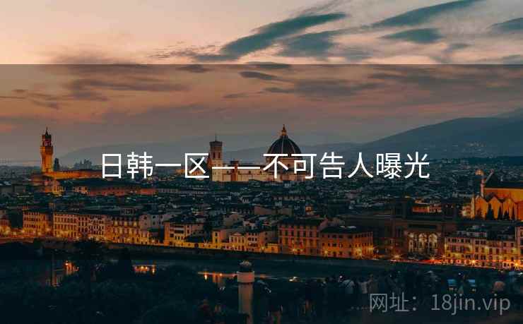 日韩一区——不可告人曝光