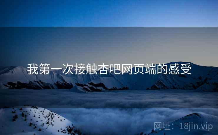 我第一次接触杏吧网页端的感受