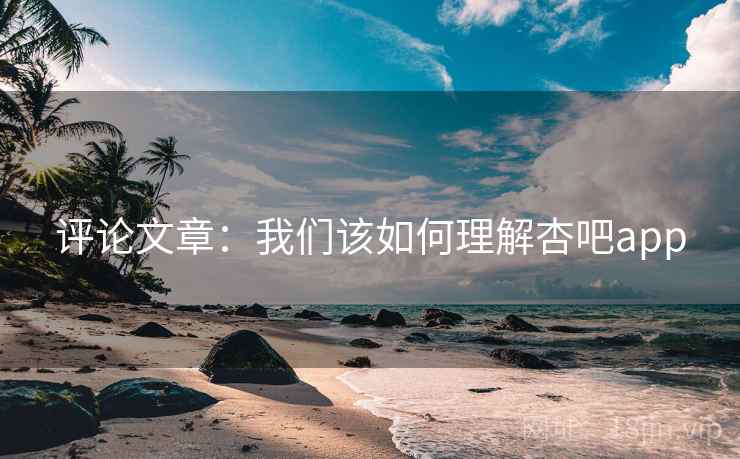 评论文章:我们该如何理解杏吧app