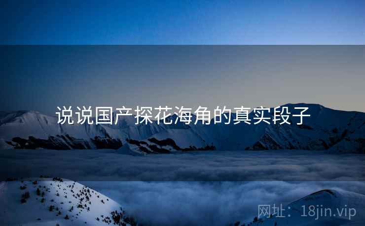 说说国产探花海角的真实段子